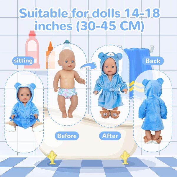 3 robe per bambole Carreuty - Accessori indispensabili per il gioco creativo