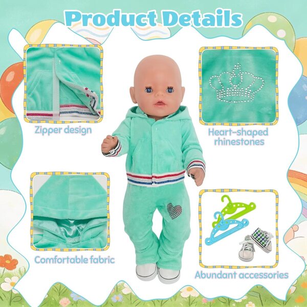 Abbigliamento sportivo per bambole YAEGIMHT: stile e comfort per il gioco
