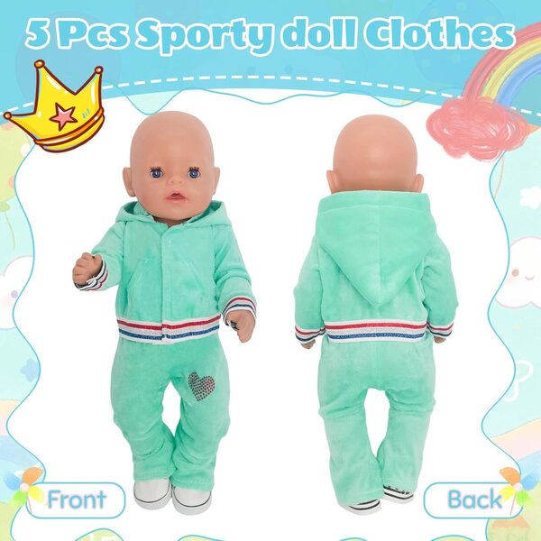 Abbigliamento sportivo per bambole YAEGIMHT: stile e comfort per il gioco
