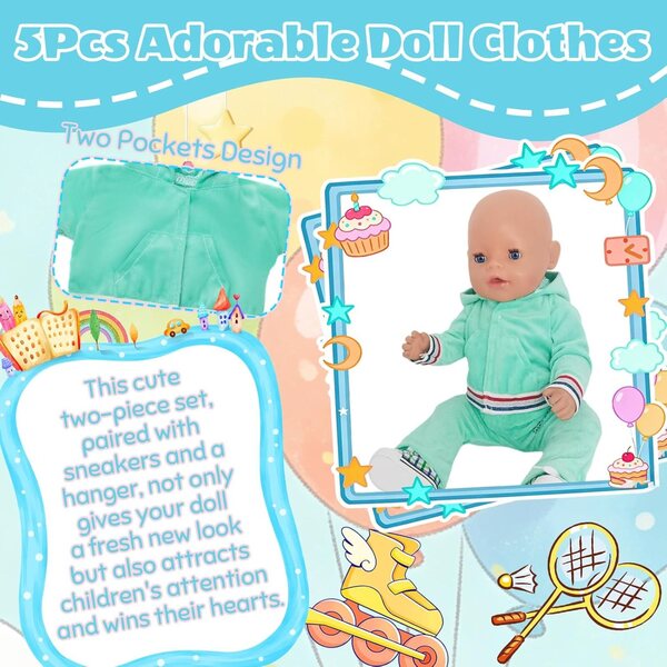 Abbigliamento sportivo per bambole YAEGIMHT: stile e comfort per il gioco