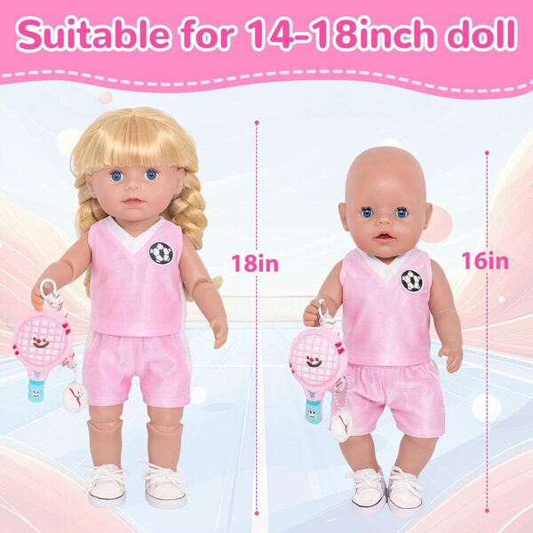 Abbigliamento per bambole rosa – Vestiti eleganti e colorati per bambole