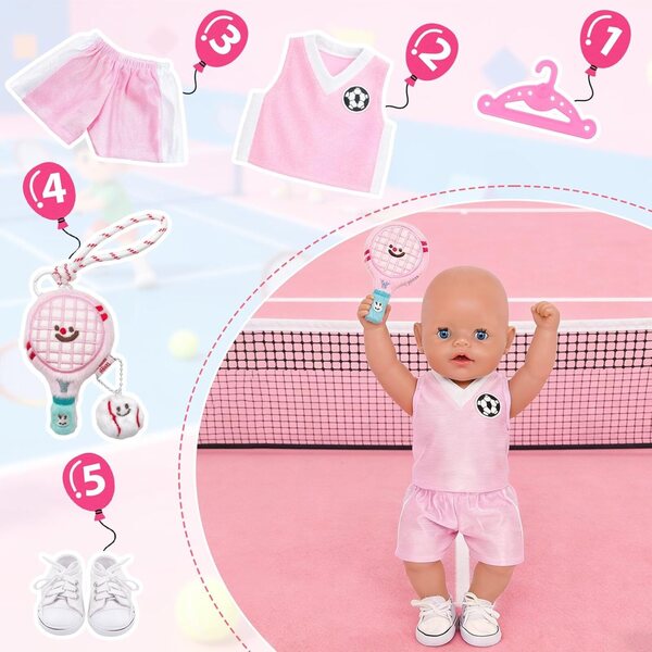 Abbigliamento per bambole rosa – Vestiti eleganti e colorati per bambole