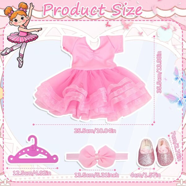 Rosa Kleid für die YAEGIMHT-Puppe – elegantes und raffiniertes Kleid
