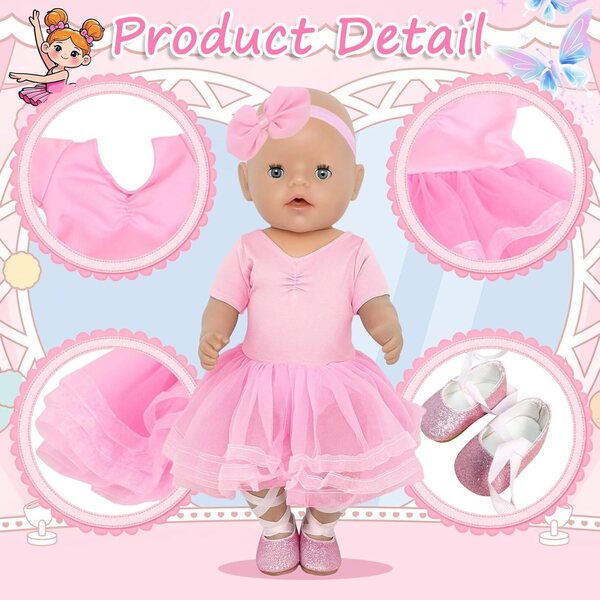 Rosa Kleid für die YAEGIMHT-Puppe – elegantes und raffiniertes Kleid
