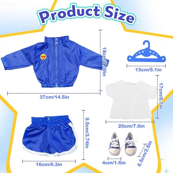 Vestiti per bambole YAEGIMHT: abbigliamento colorato e facile da indossare per bambole