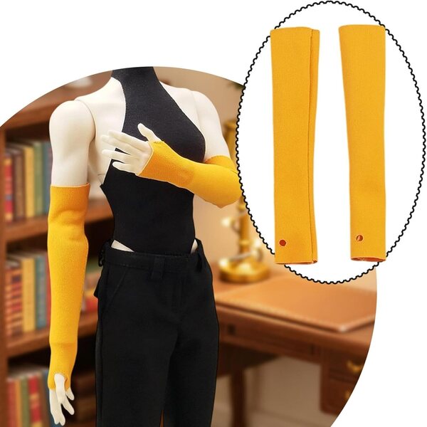 1/6-Ärmel aus gelbem Stoff für 30-cm-Puppen – Fiocias-Outfit-Zubehör
