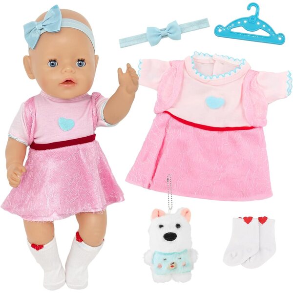 Abbigliamento cuore rosa per bambole 14-18 pollici - Orizizhic