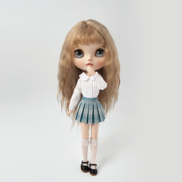 Maglietta bianca tinta unita per bambole Blyth, Ob24, Licca, Azone - solo top