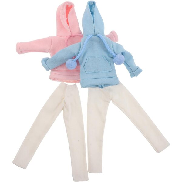 Set 4 Vestiti con Cappuccio per Bambole da 30 cm - Costume Casual e Pantaloni Versatili