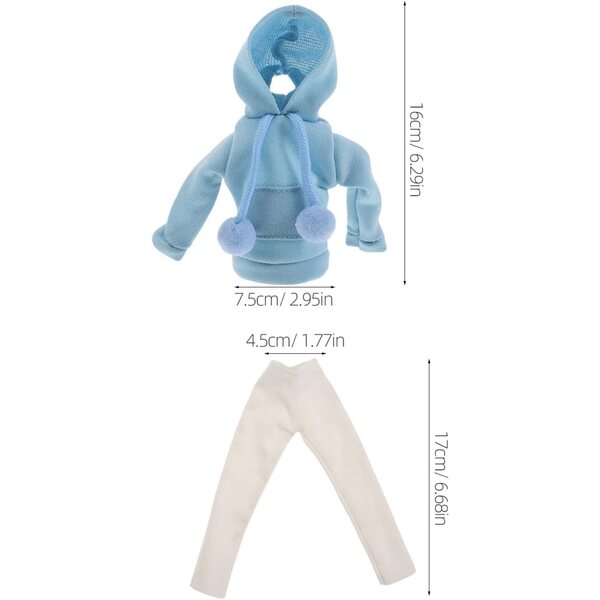 Set 4 Vestiti con Cappuccio per Bambole da 30 cm - Costume Casual e Pantaloni Versatili