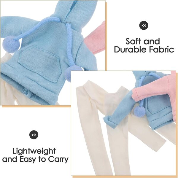 Set 4 Vestiti con Cappuccio per Bambole da 30 cm - Costume Casual e Pantaloni Versatili