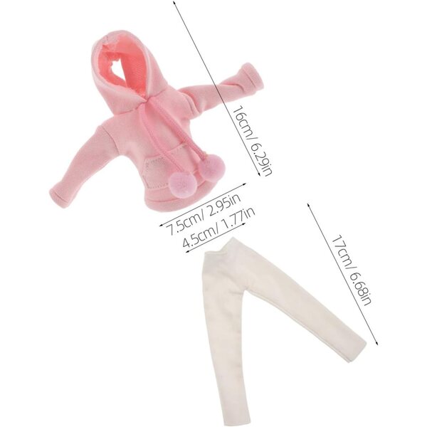 Set 4 Vestiti con Cappuccio per Bambole da 30 cm - Costume Casual e Pantaloni Versatili