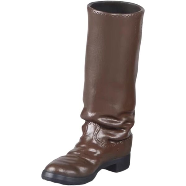 Elegante dunkelbraune kniehohe Stiefel für 1:6 Puppen für Actionfiguren 30 cm