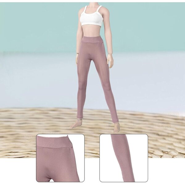 1:6 Miniaturhose für Actionfigur 12'' Lila und Pink - Jiuvaso