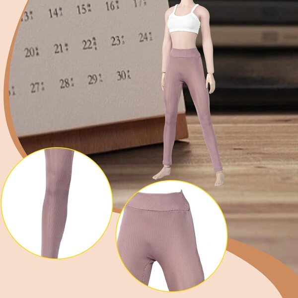 1:6 Miniaturhose für Actionfigur 12'' Lila und Pink - Jiuvaso
