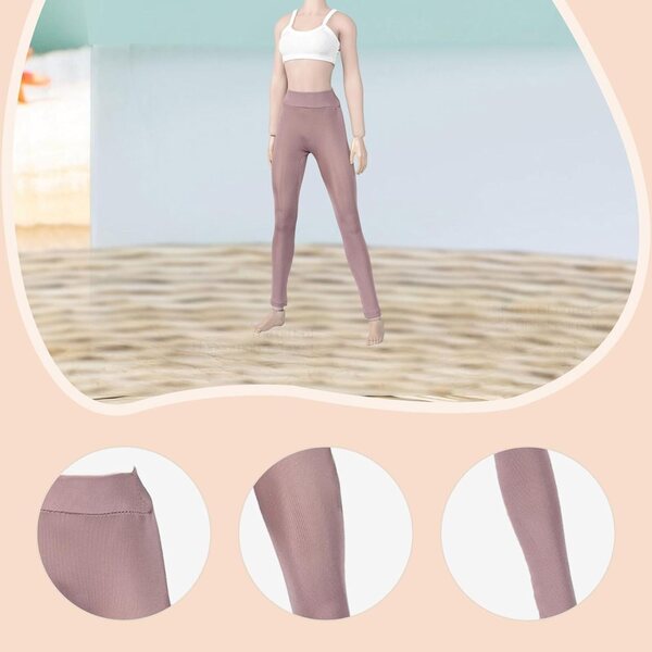 1:6 Miniaturhose für Actionfigur 12'' Lila und Pink - Jiuvaso