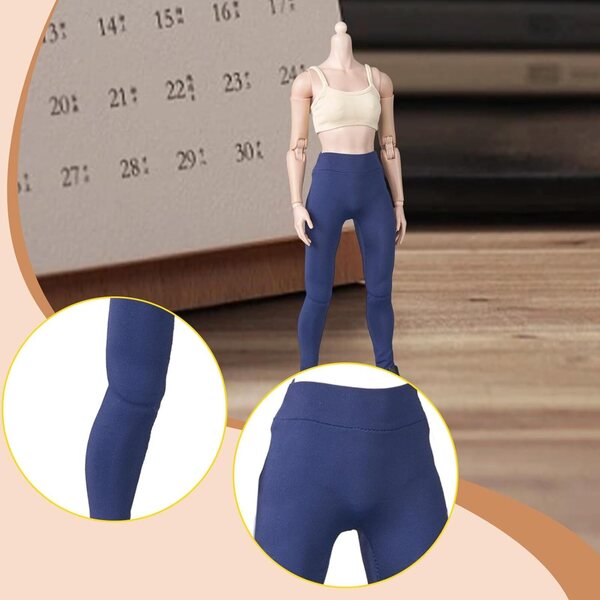 1:6 Miniatur-Sporthose für Actionfigur, 30,5 cm, dunkelblau, elastisch, KiBcsLic