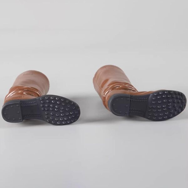 Oshhni Stivali Lunghi Casual 1:6 per Bambole 12'', Marrone Chiaro Alta Qualità