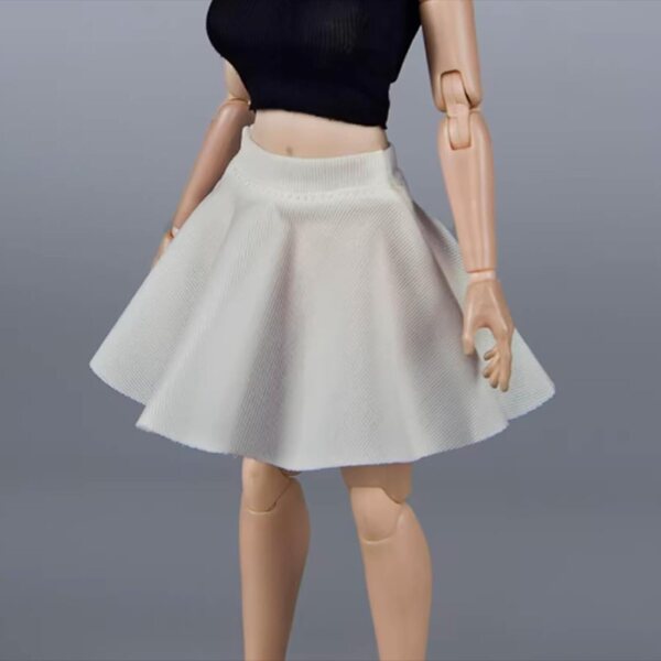 Gonna Corta Beige per Action Figure 1/12 - Abbigliamento Miniatura Femminile