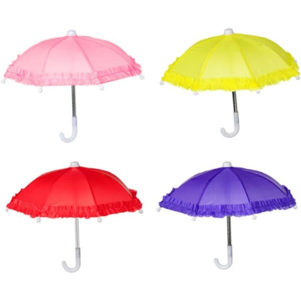 4 Ombrelli in Pizzo Miniatura per Bambole, Accessori Decorativi Creativi Colorati