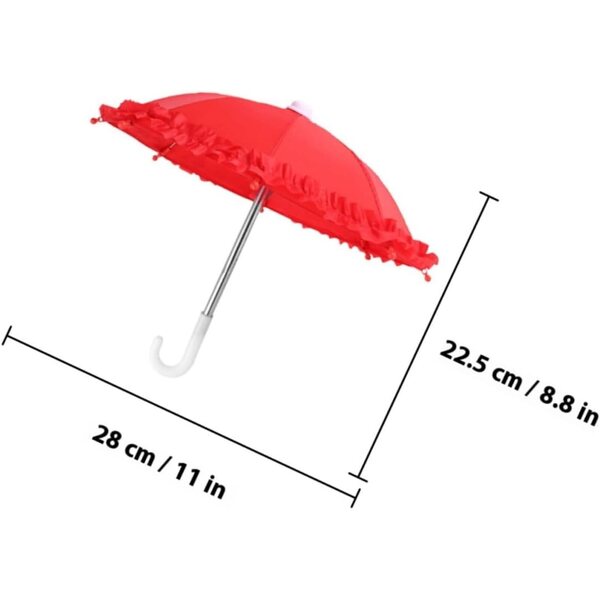 4 Ombrelli in Pizzo Miniatura per Bambole, Accessori Decorativi Creativi Colorati