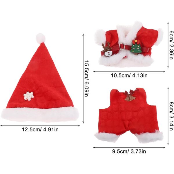 Set Abiti Invernali per Bambole con Cappello e Pantaloni, Vestiti Natalizi Creativi