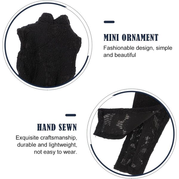 Costume Cheongsam per Bambola 30 Cm Lavabile, Resistente e Decorativo Nero