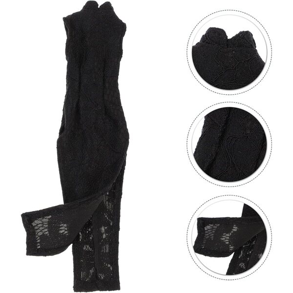 Costume Cheongsam per Bambola 30 Cm Lavabile, Resistente e Decorativo Nero