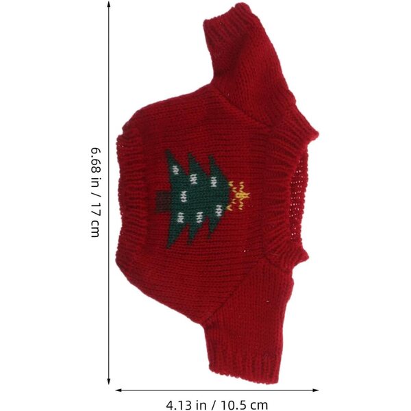 Set 5 Maglioni Natalizi Lana per Bambole 30 cm con Motivi Orsetto e Babbo Natale