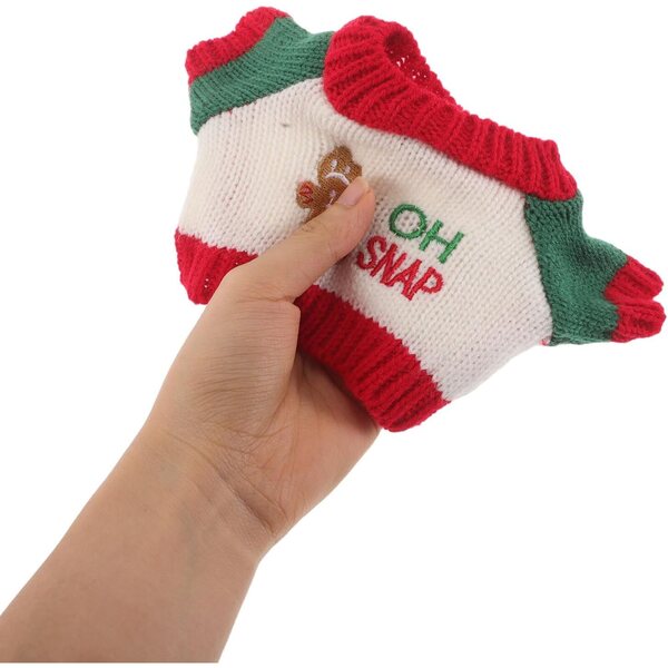 Set 5 Maglioni Natalizi Lana per Bambole 30 cm con Motivi Orsetto e Babbo Natale
