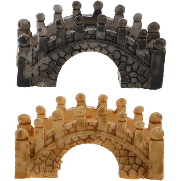 INOOMP 2pezzi Ponte Miniatura in Resina per Terrari e Micro Paesaggi Decorativi