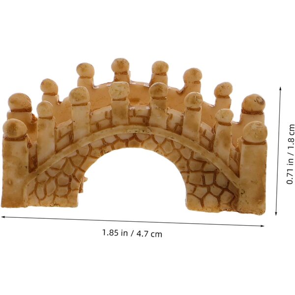 INOOMP 2pezzi Ponte Miniatura in Resina per Terrari e Micro Paesaggi Decorativi