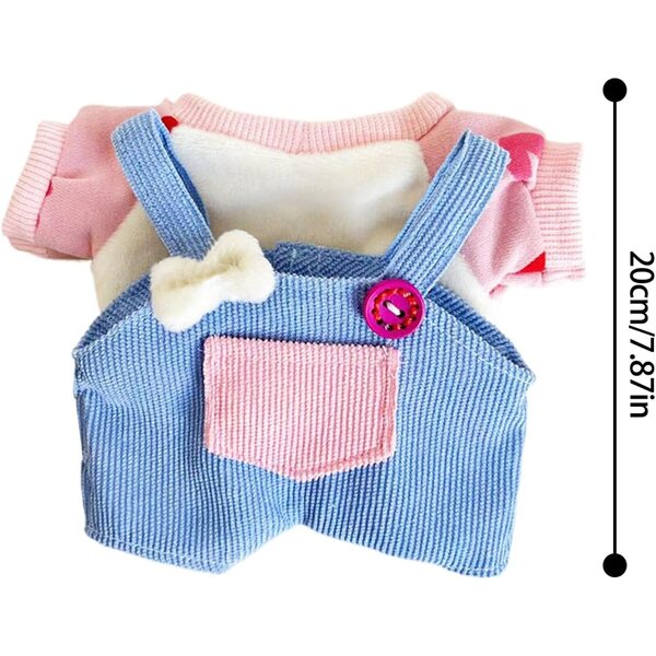 Set vestiti per bambole 20 cm con tuta e top design cartoni animati