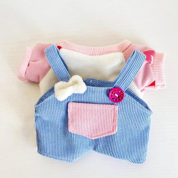 Set vestiti per bambole 20 cm con tuta e top design cartoni animati