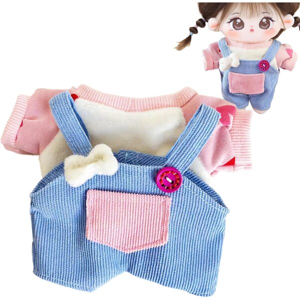 Set vestiti per bambole 20 cm con tuta e top design cartoni animati