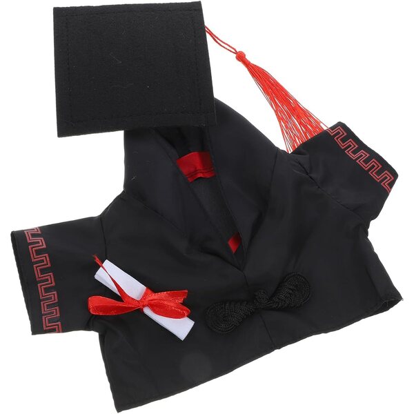 BESPORTBLE Vestito Laurea per Orsetto di Peluche con Cappello, Nappe e Certificato