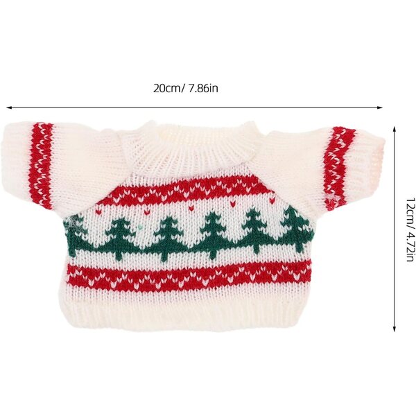 HEMOTON Set 4 Vestiti per Orsetti di Peluche 30 cm in Cotone Uncinetto Natale