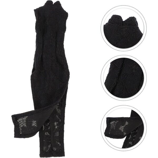 ORFOFE Costume Cheongsam Nero per Bambole BJD, Lavabile e Sostituibile, 23 cm