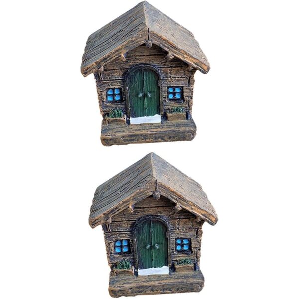HEMOTON 2 pezzi Case in Legno Miniatura per Decorazioni Artigianali Realistiche