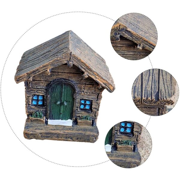 HEMOTON 2 pezzi Case in Legno Miniatura per Decorazioni Artigianali Realistiche