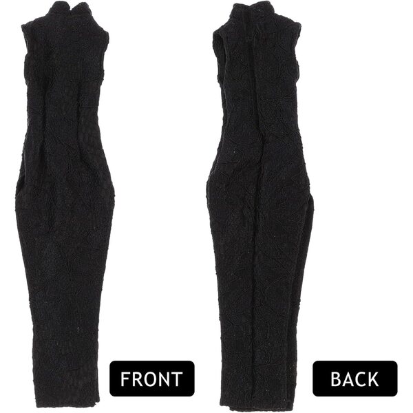 Abito Cheongsam Nero per Bambola 30cm in Tessuto Resistente e Facile da Indossare