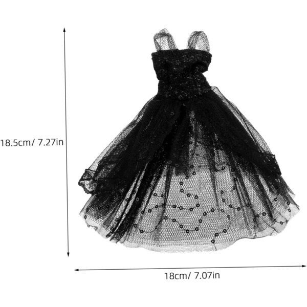 Schwarzes Tutu-Kleid für Puppen, langlebig und einfach zu tragen für Partys und Spiele