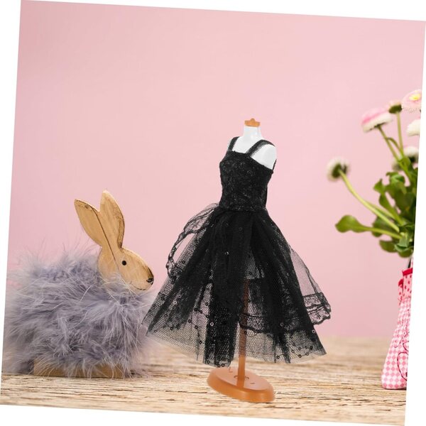 Schwarzes Tutu-Kleid für Puppen, langlebig und einfach zu tragen für Partys und Spiele