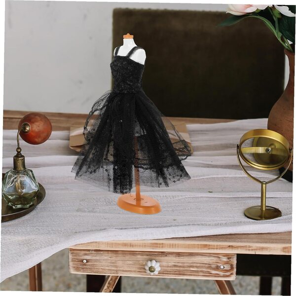 Schwarzes Tutu-Kleid für Puppen, langlebig und einfach zu tragen für Partys und Spiele