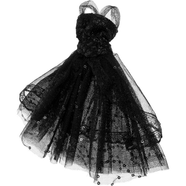 Schwarzes Tutu-Kleid für Puppen, langlebig und einfach zu tragen für Partys und Spiele