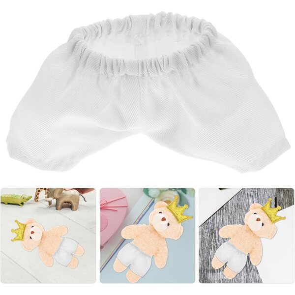 HEMOTON 4 Pz Pantaloncini Orsetto in Peluche Morbido per Bambole 14-18 Pollici, Pannolini Riutilizzabili