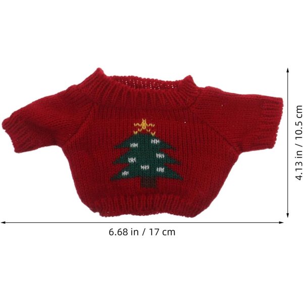 Set 5 Maglioni Natalizi in Lana per Bambole 30 cm - Abbigliamento Festivo Invernale