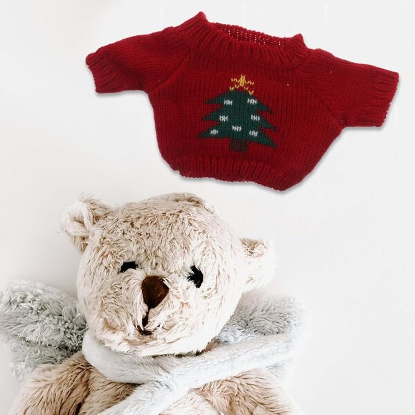 Set 5 Maglioni Natalizi in Lana per Bambole 30 cm - Abbigliamento Festivo Invernale