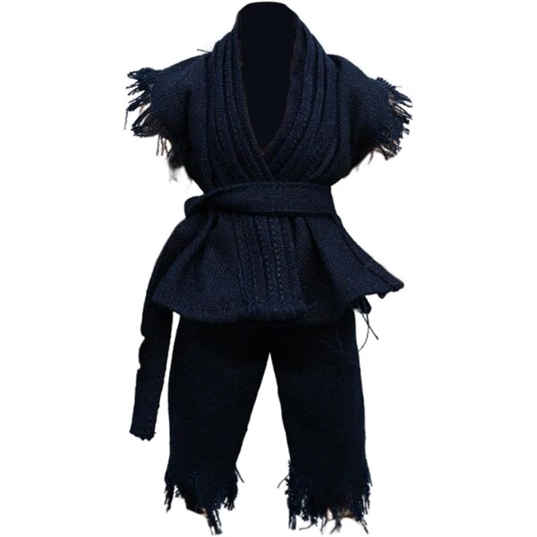 1:12 Judo-Uniform für 6-Zoll-männliche Actionfiguren aus dunkelblauem Stoff