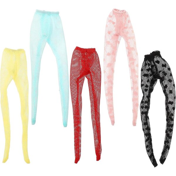 5 Calzini di Pizzo Elastici per Bambole - Accessori Decorativi Fai da Te WEKAMOS